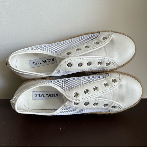 Steve Madden Mars Espadrilles Platform Sneakers White Women’s - Picture 11 of 13